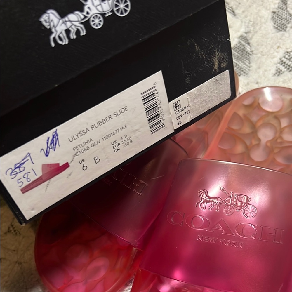 Coach Pink Slide Sandals - Picture 2 of 3